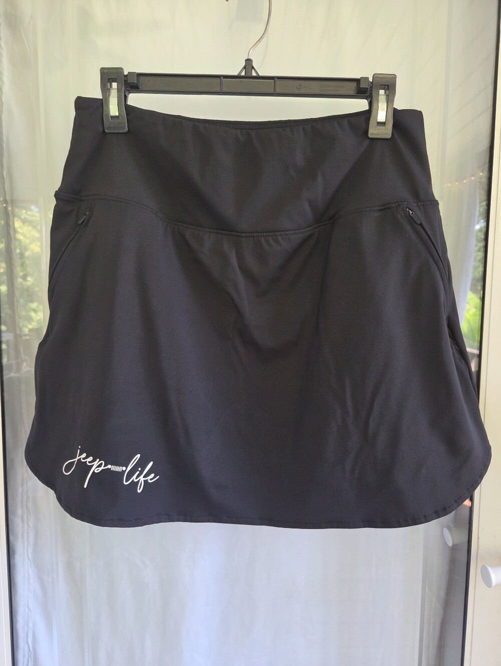 Jeep Life Gradual Women's Black Active A-Line Skort With Pockets. Sz L